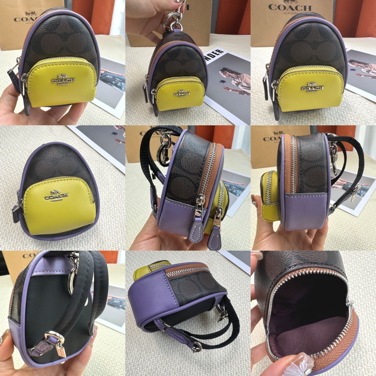 Women Handbag C7803 CC315 C1019 Mini Court Backpack Keychain Bag Charm