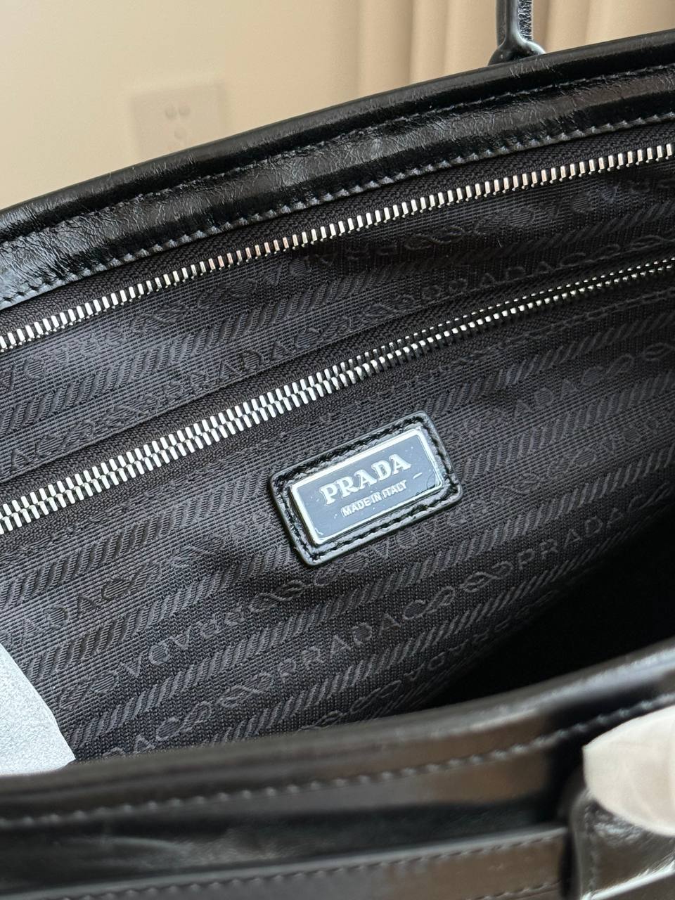 Prada Bonnie Leather Tote Bag