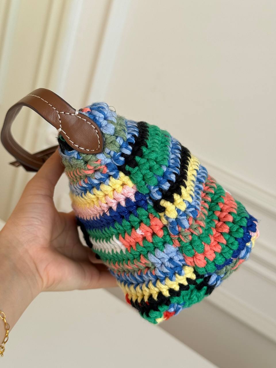 Miu Miu Logo Crochet Shoulder Bag