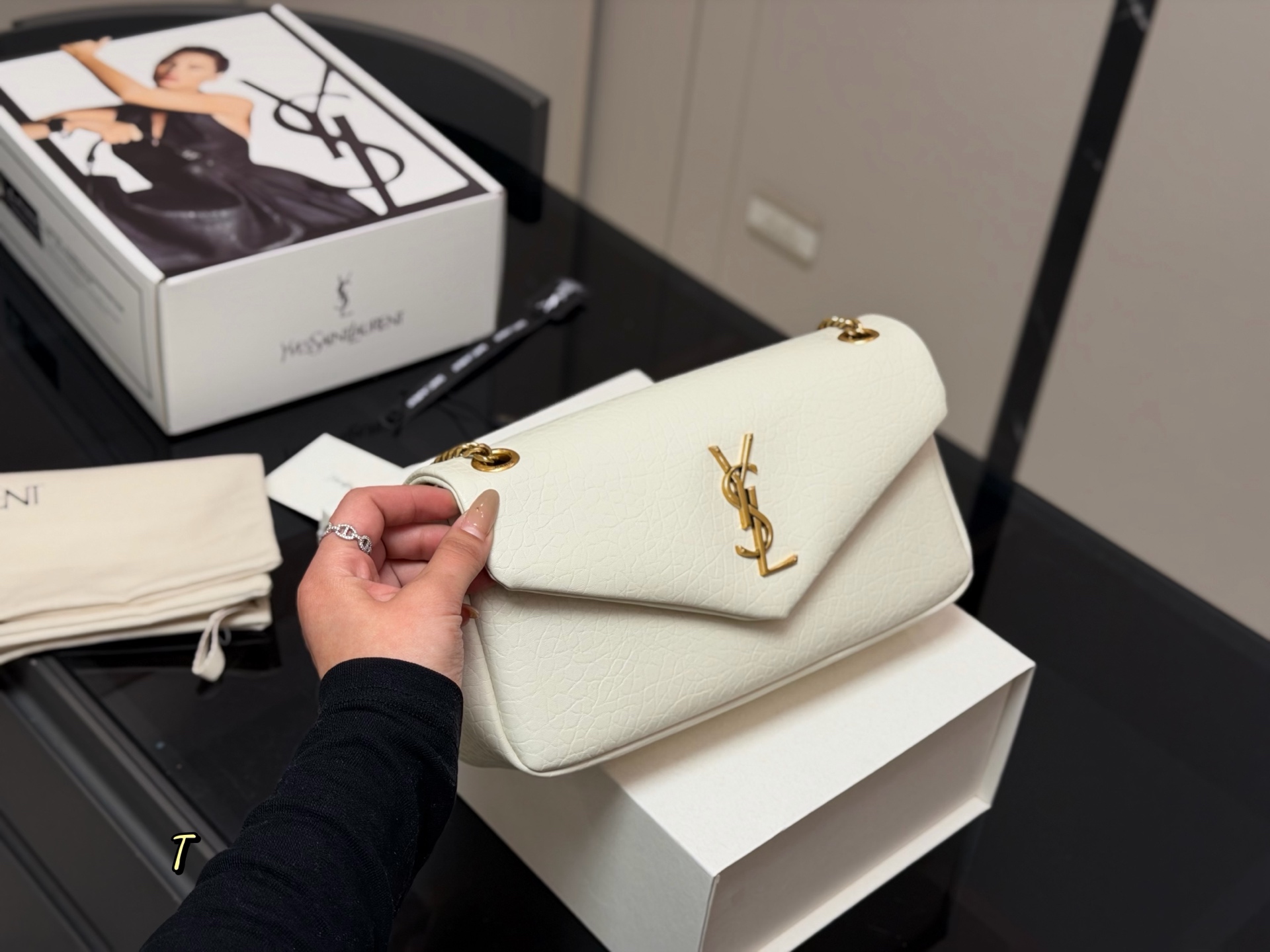 Saint Laurent Large Calypso Shoulder Bag