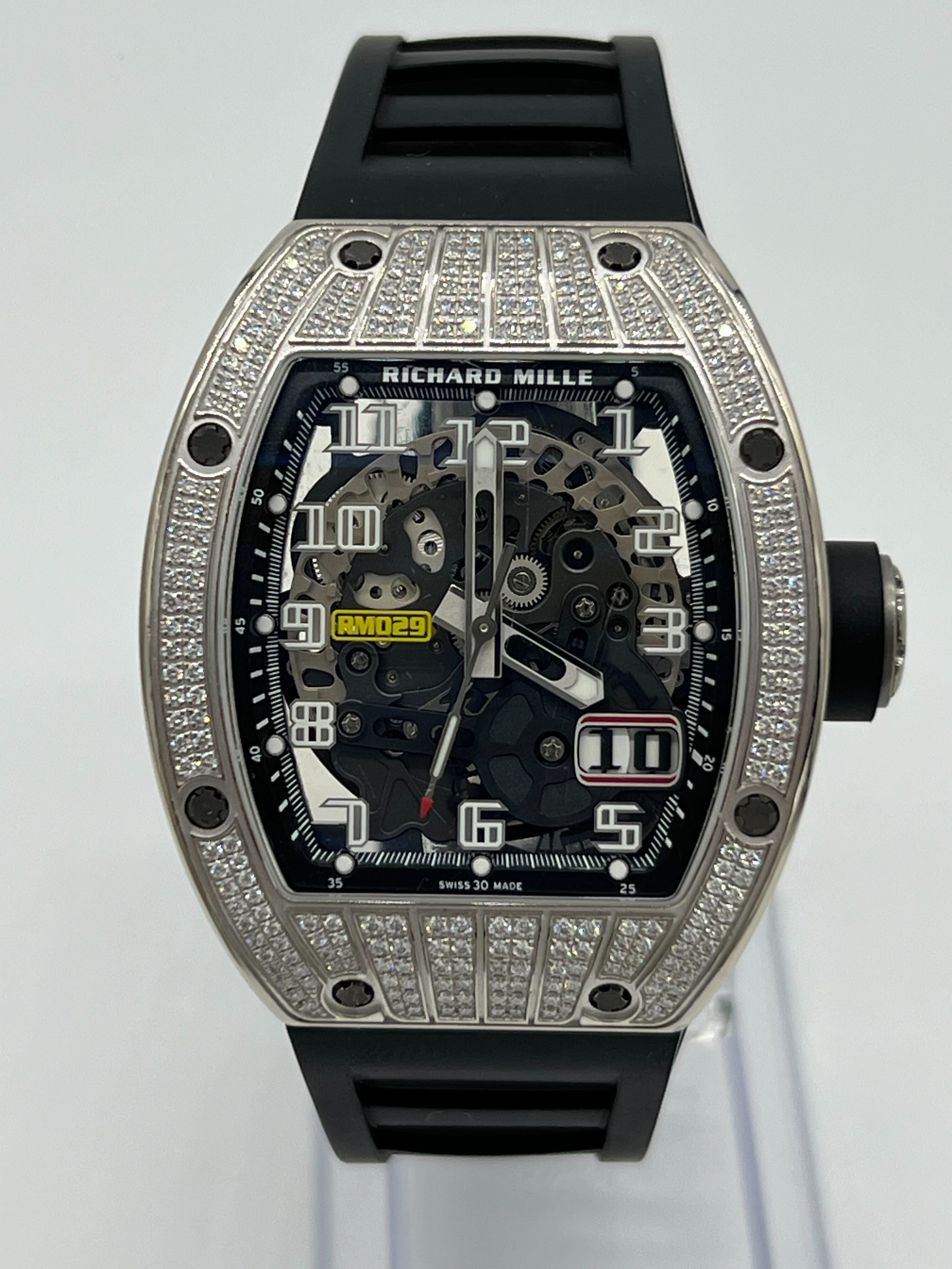 Richard Mille White Gold Diamonds RM029【1:1 Replica】