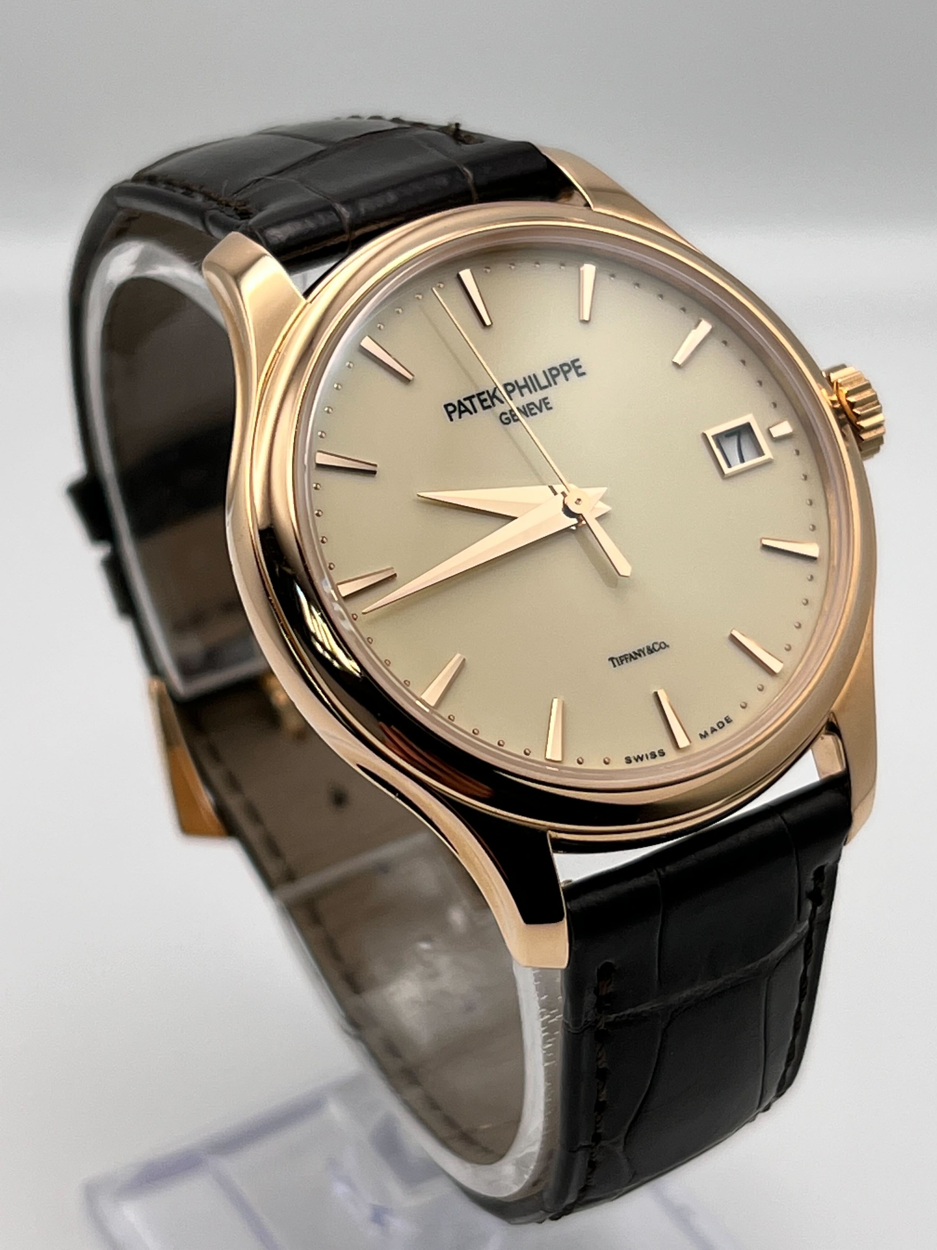 Patek Philippe Calatrava Date Tiffany & Co. Rose Gold 5227R-001【1:1 Replica】