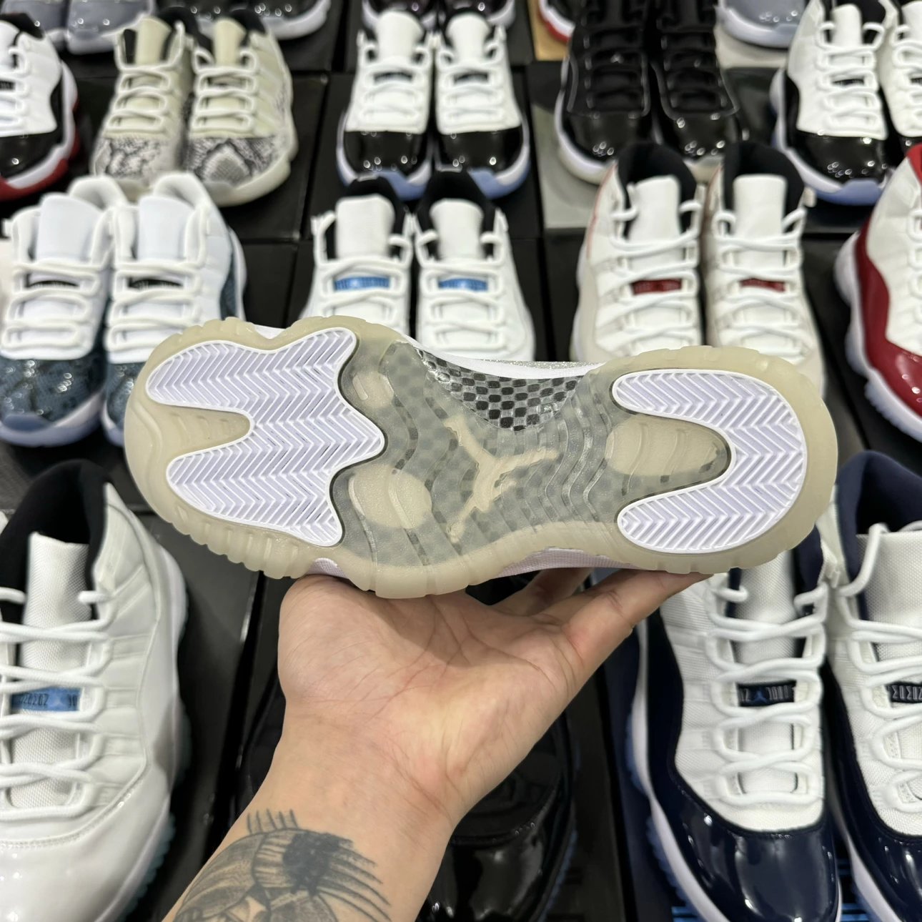 Air Jordan 11 Retro High Galaxy white with Sliver Color Logo