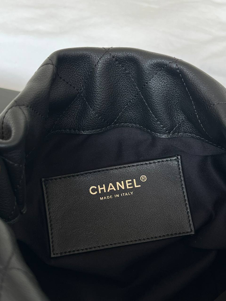 Chanel Black Caviar Leather Quilted Gold CC Lock Top Handle Hobo Underarm Bag