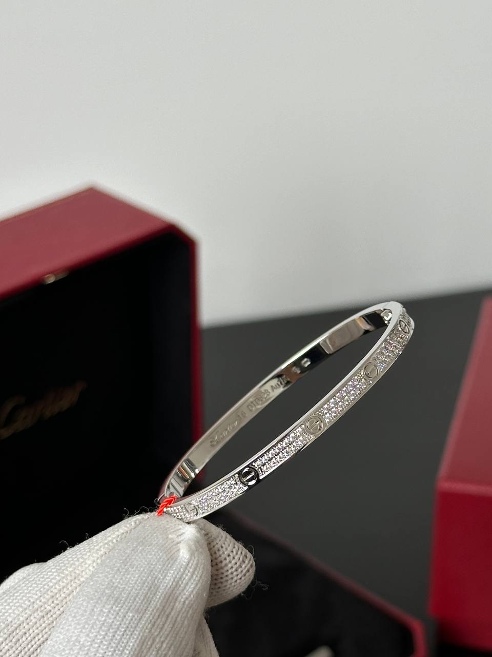 Cartier LOVE Bracelet, Medium Model, Paved Diamonds