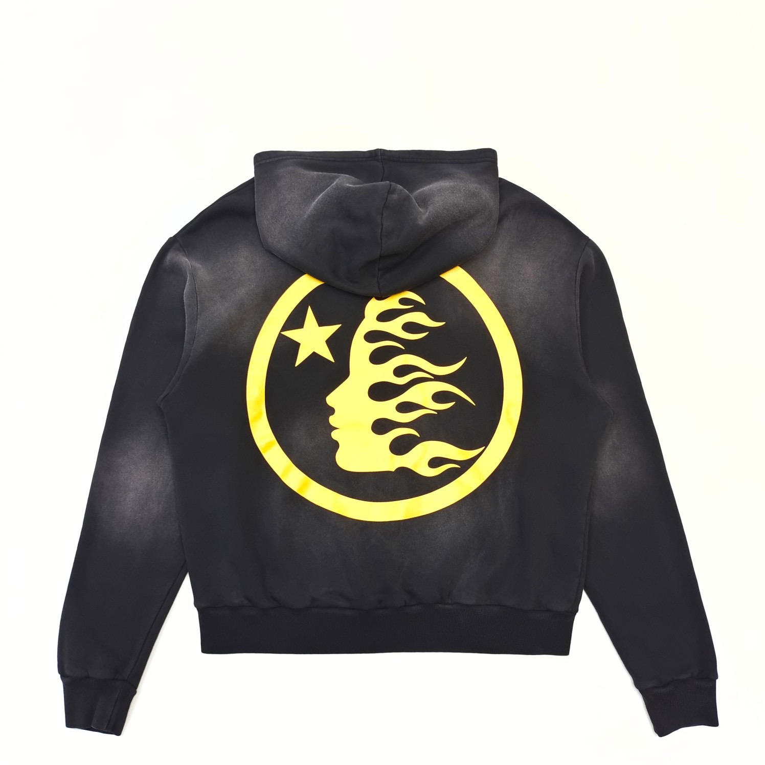 1:1 Version Yellow Logos Hoodie Black with NFC