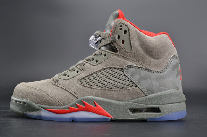 Bape x Air Jordan 5 Trophy RoomCamo university red mens 136027-051