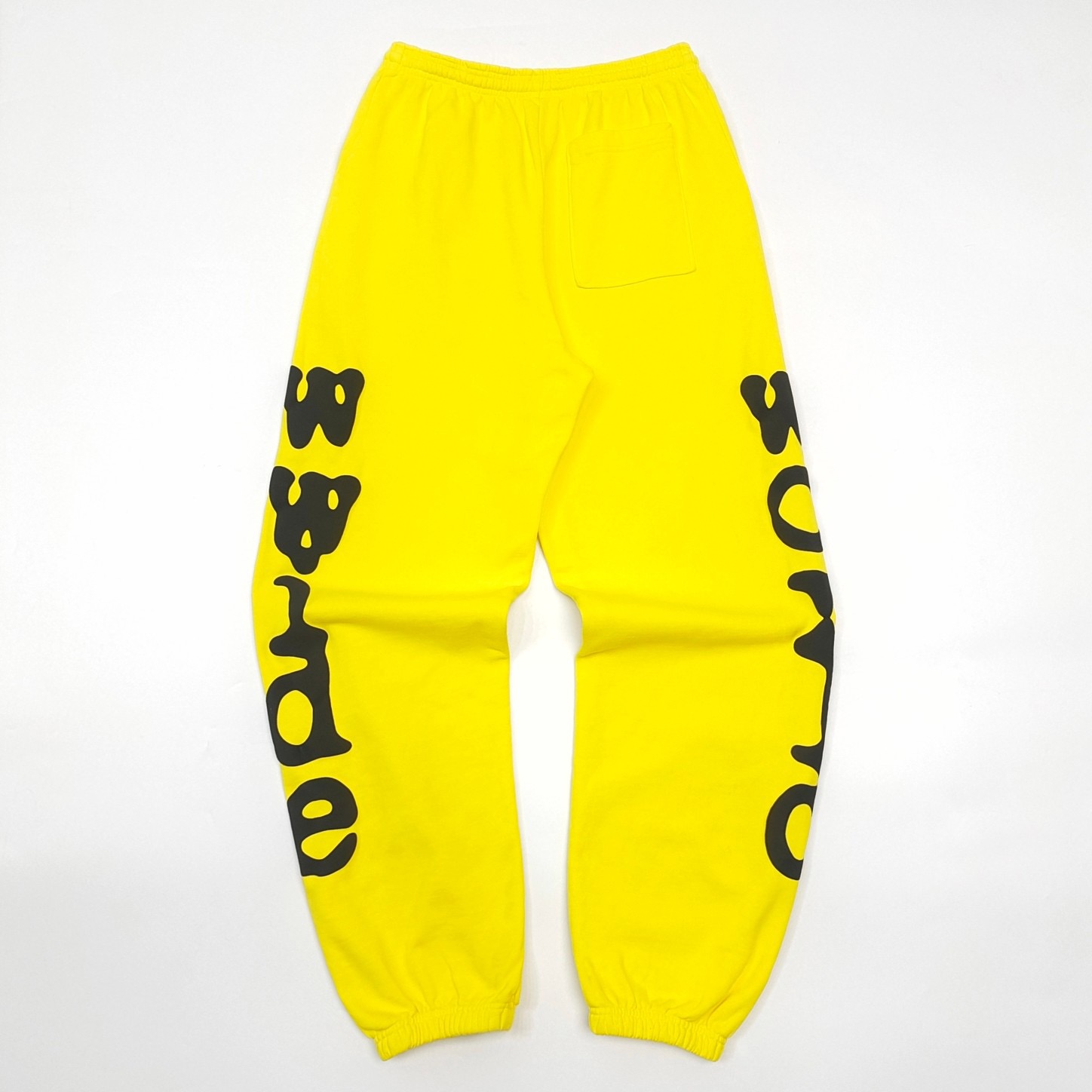 1:1 Best Quality Side Black Letters Pants Yellow