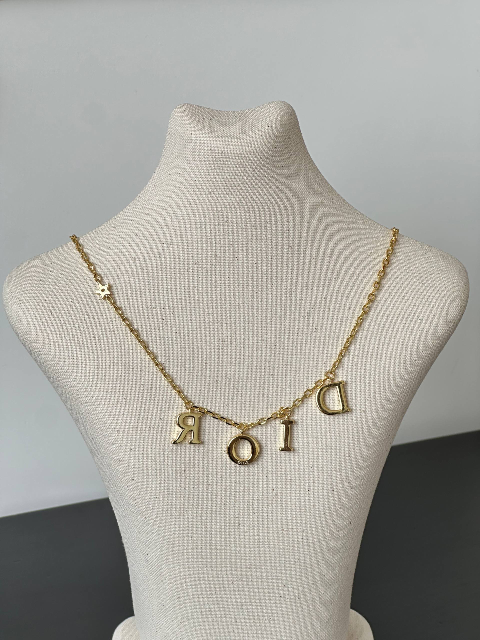 Dior DIOR Letter Charm Necklace