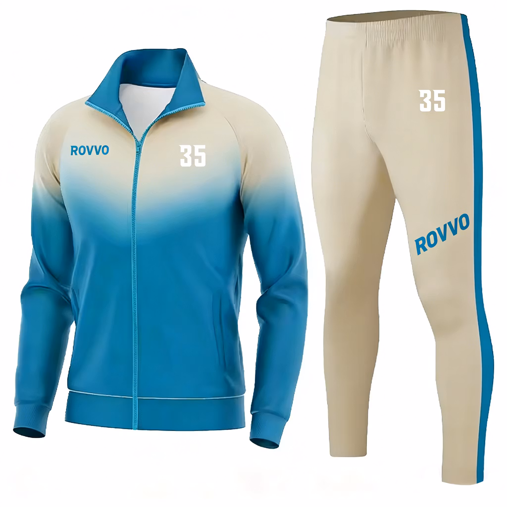 Custom Men Soccer Tracksuit Sets Football Training Uniforms Jackets Custom Logo Full Zipper Polyester Jogger Football Tracksuit