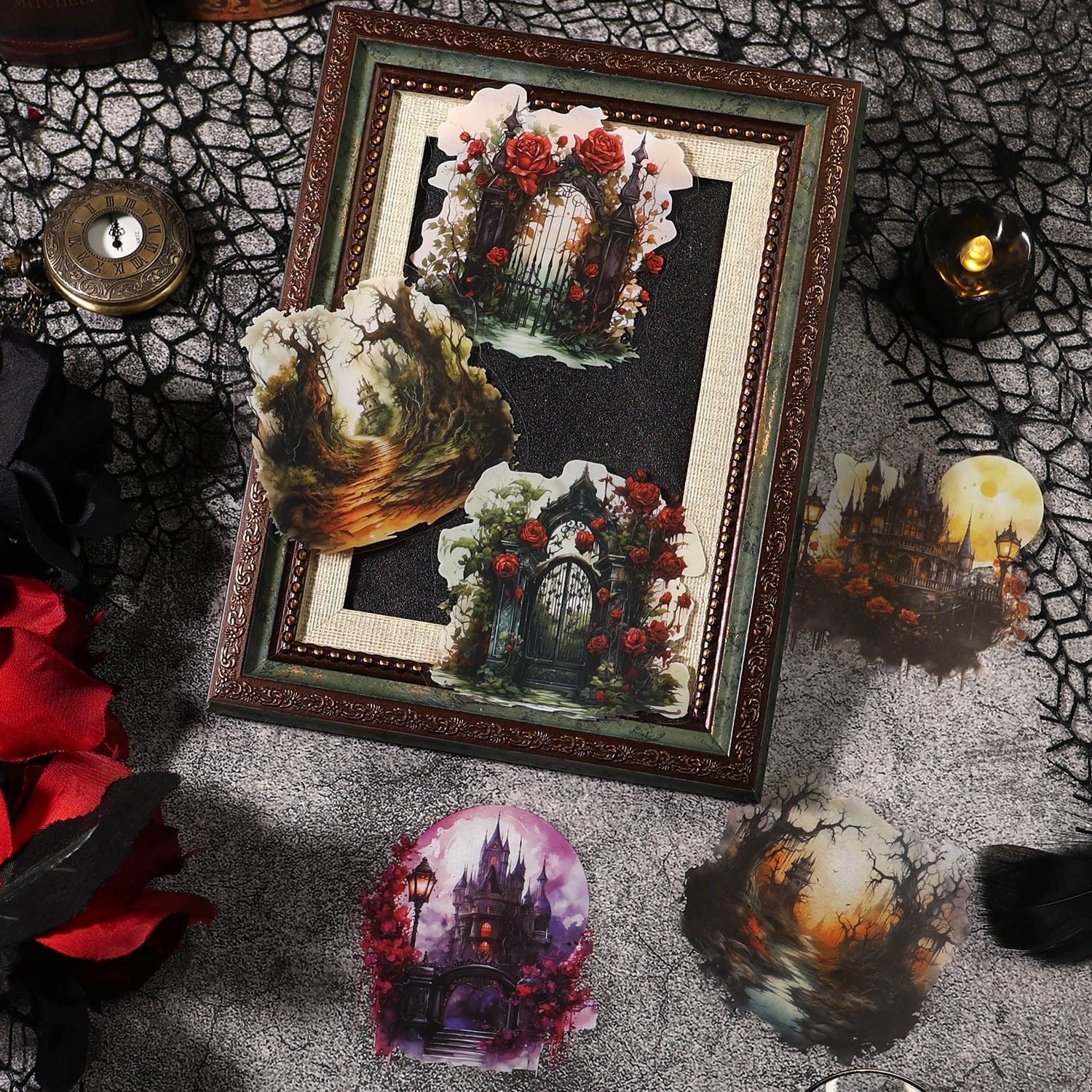 1228 20 Gothic Castle Planner PET Stickers