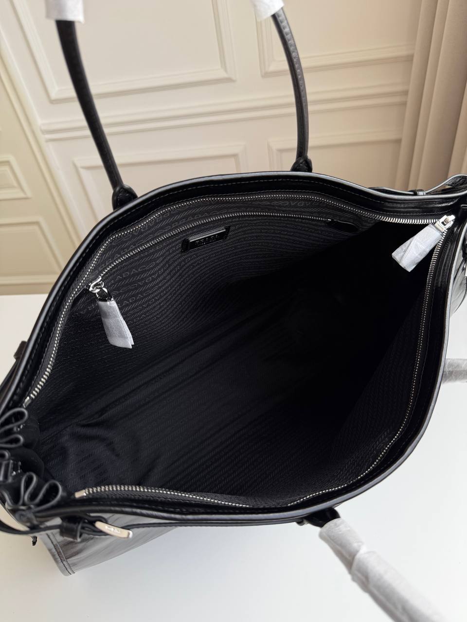 Prada Bonnie Leather Tote Bag