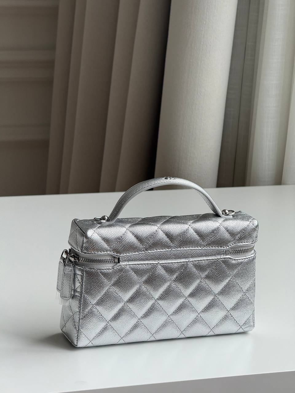 CHANEL Top Handle Long Vanity Case with Chain