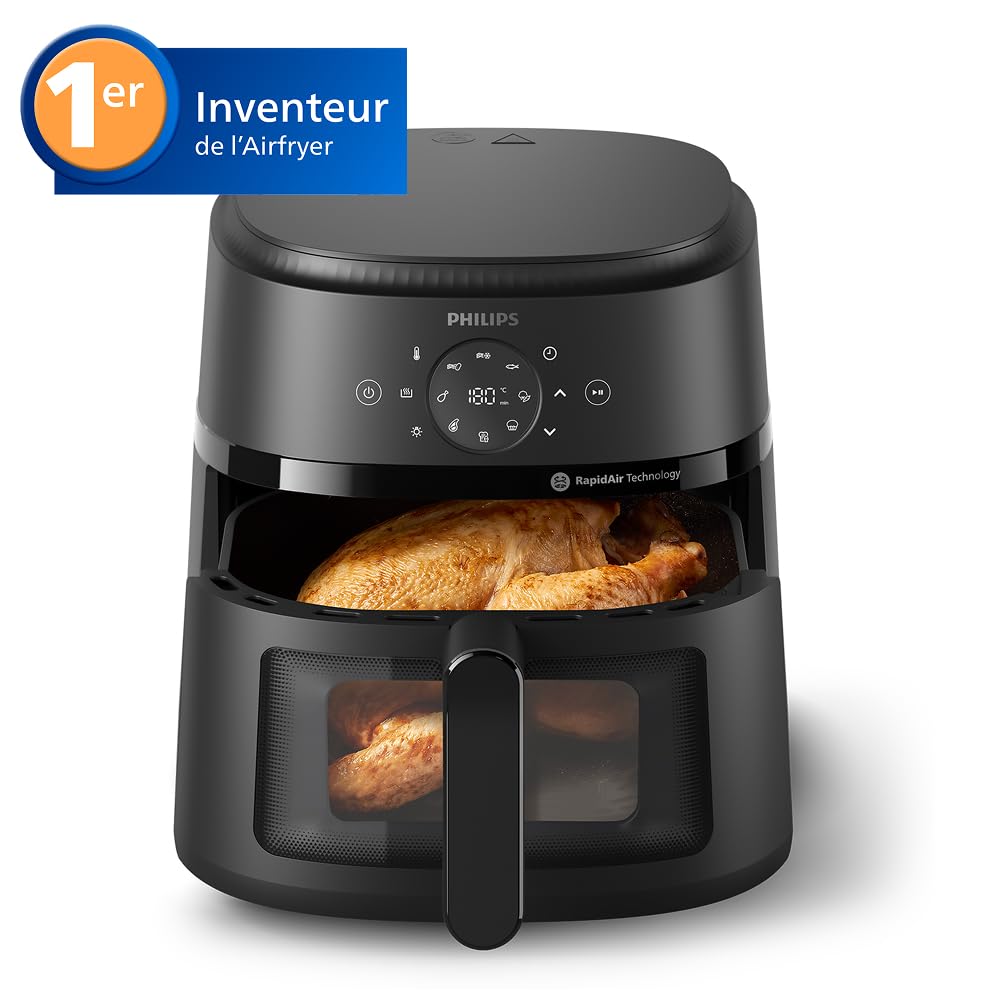 Philips Airfryer 2000 - Air Fryer 4.2L,6.2L,  écran tactile, Noir