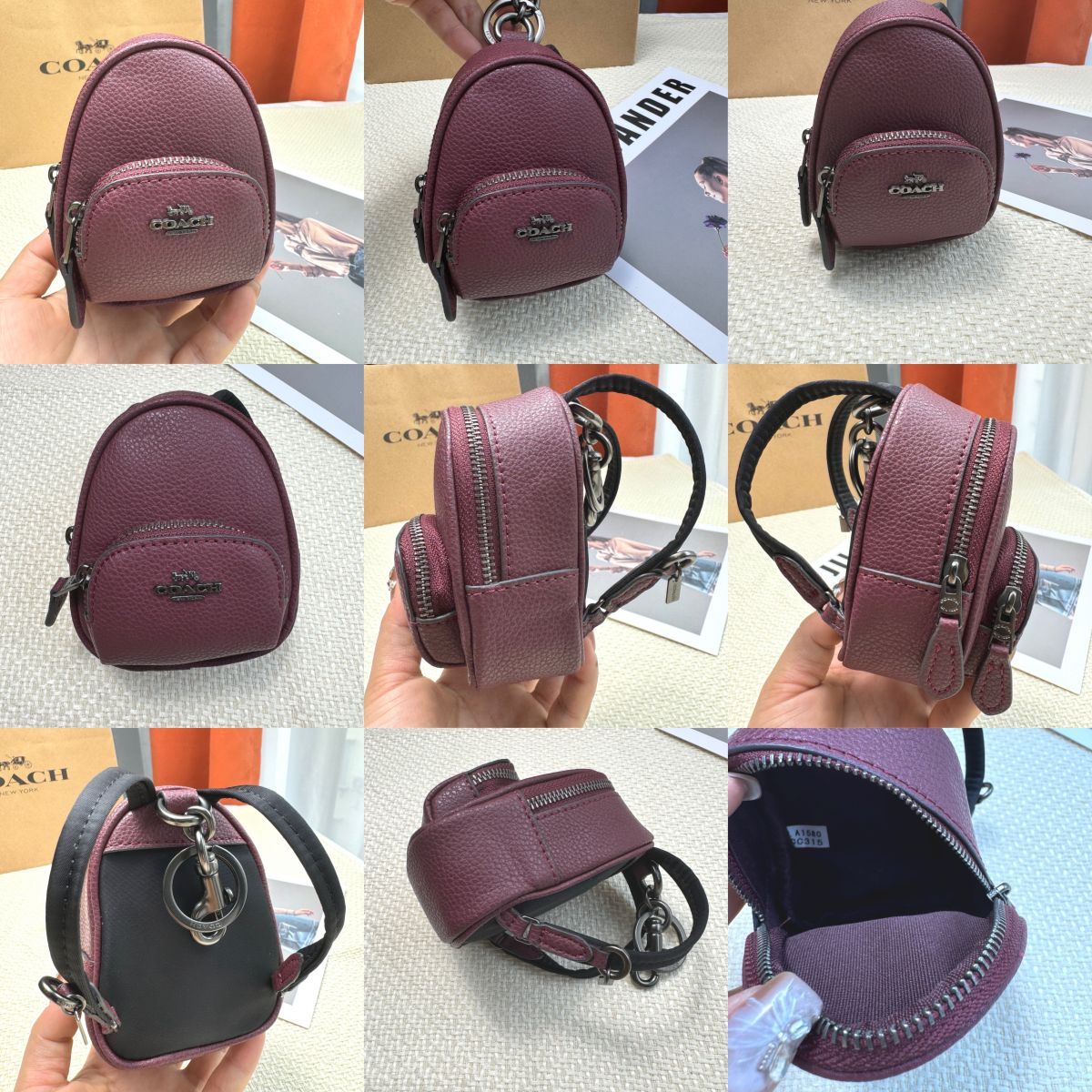 Women Handbag C7803 CC315 C1019 Mini Court Backpack Keychain Bag Charm