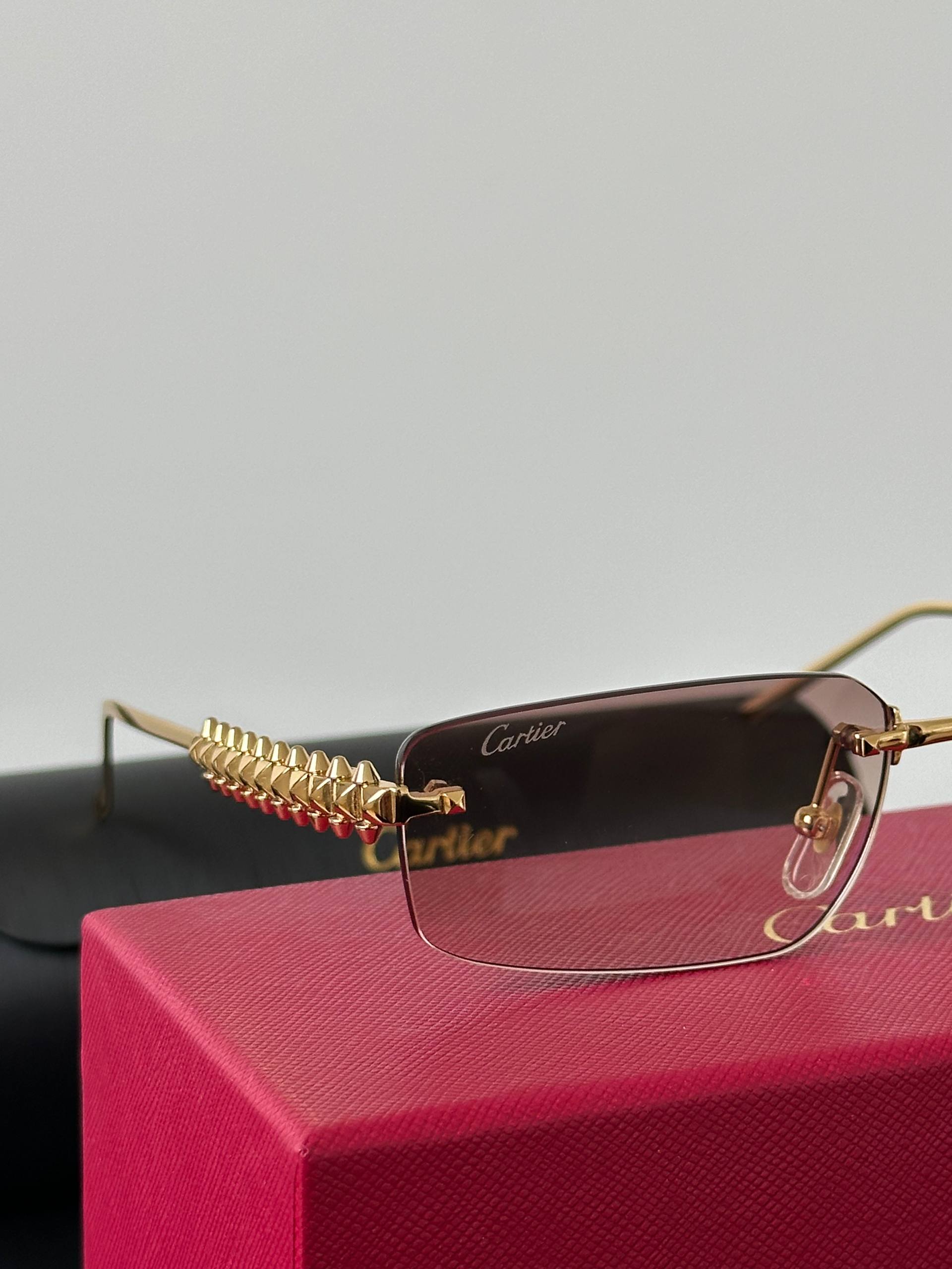 Cartier Panthère de Cartier Rimless Panther Sunglasses