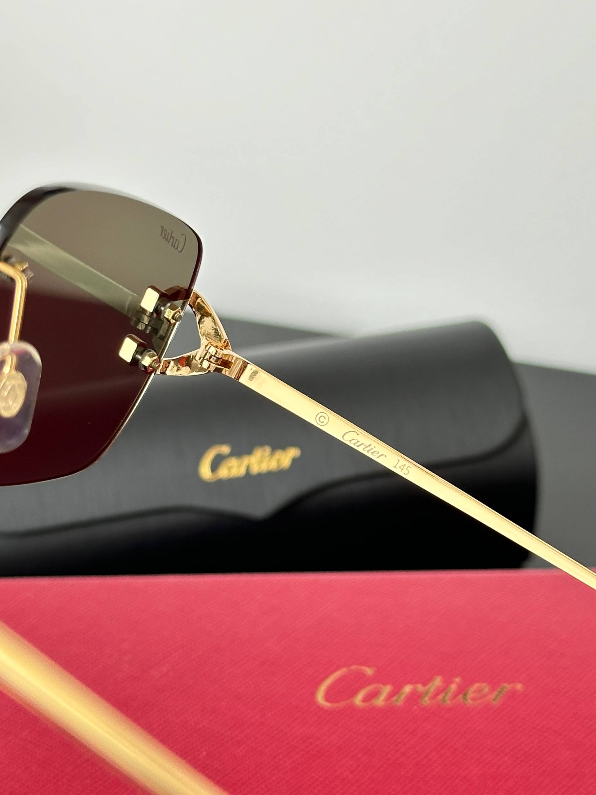 Cartier Panthère Rimless Square Sunglasses