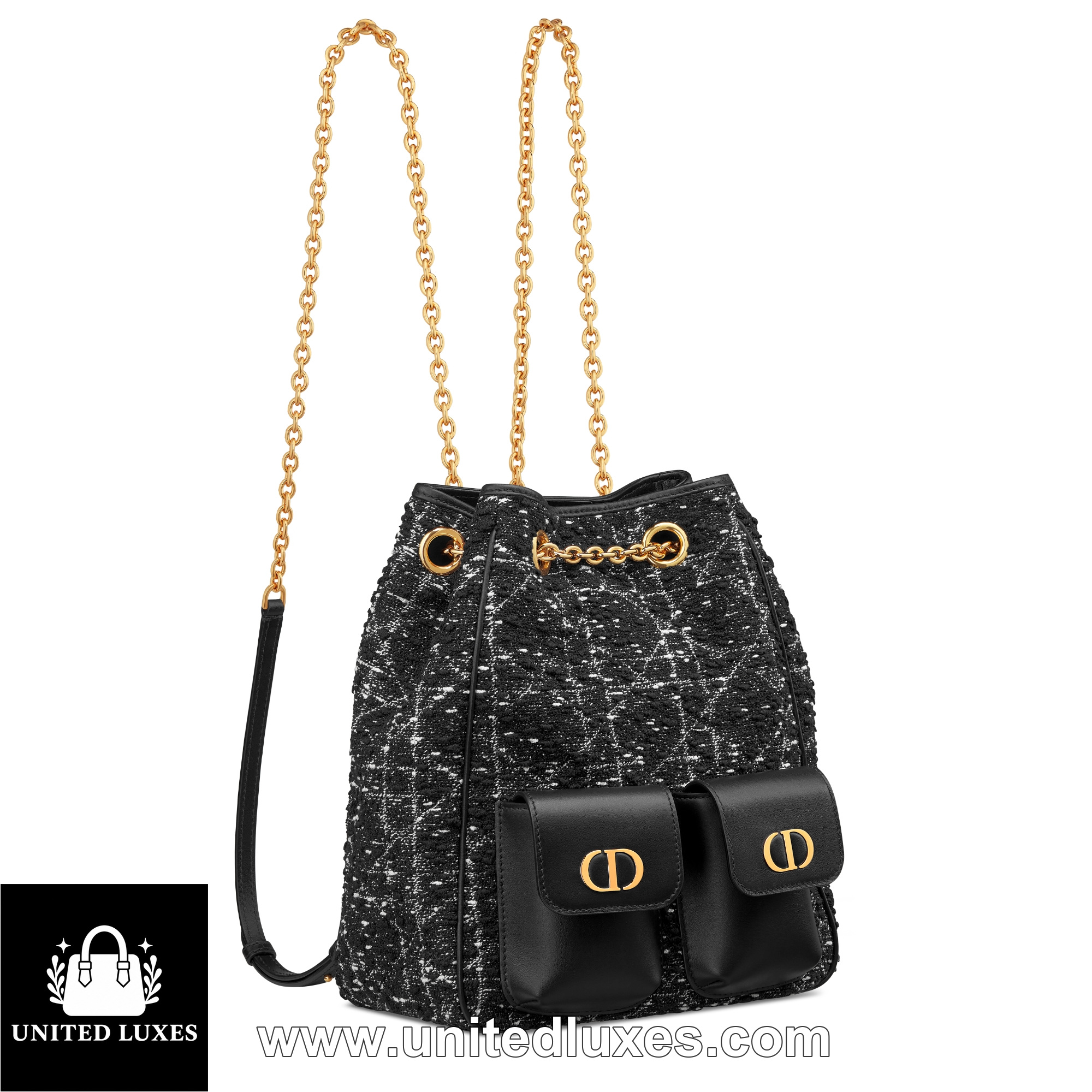 Replica Medium Dior Caro Multicarry Backpack with Chain