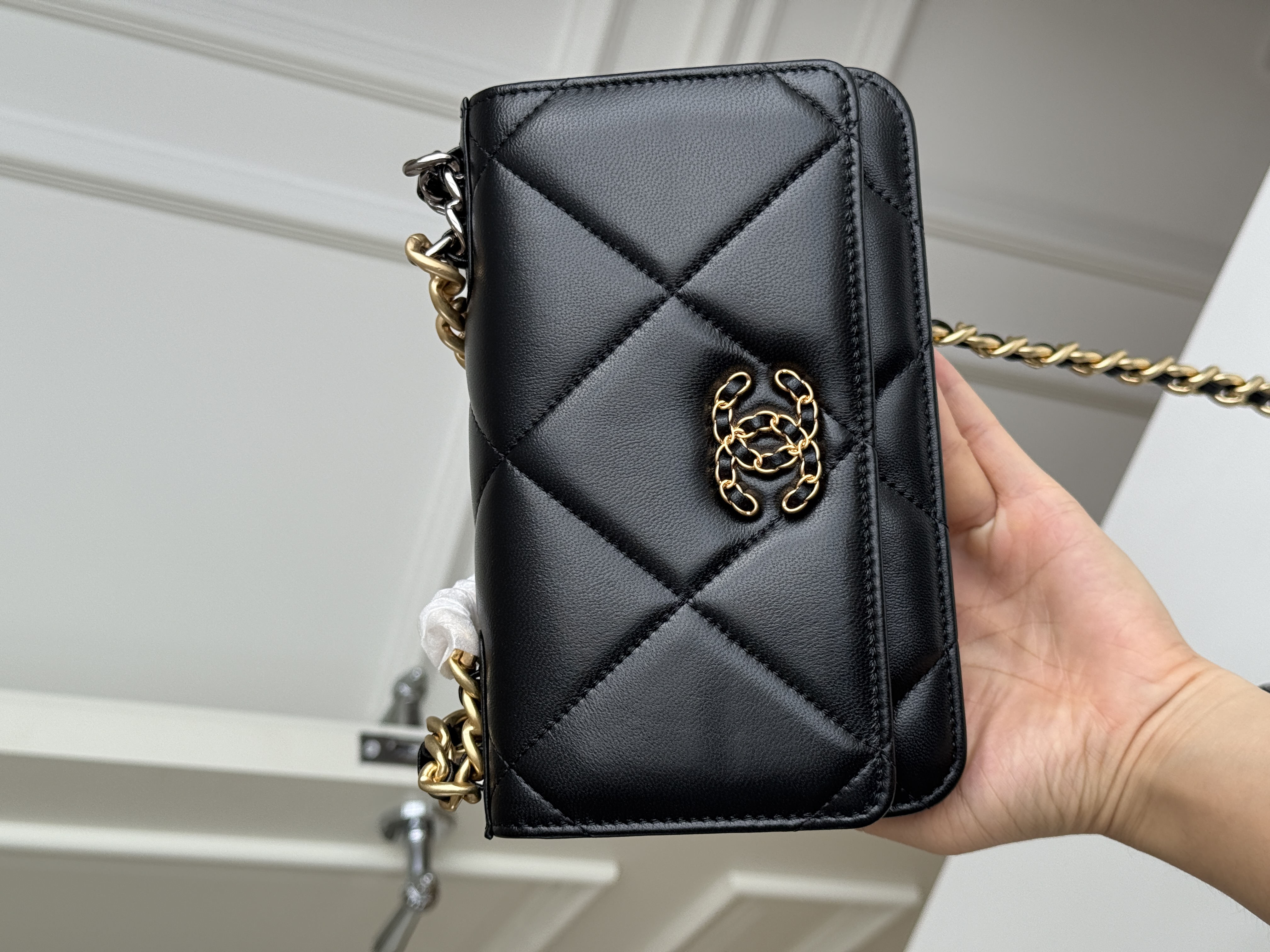 CHANEL 19 Wallet On Chain (WOC) Quilted Lambskin Bag