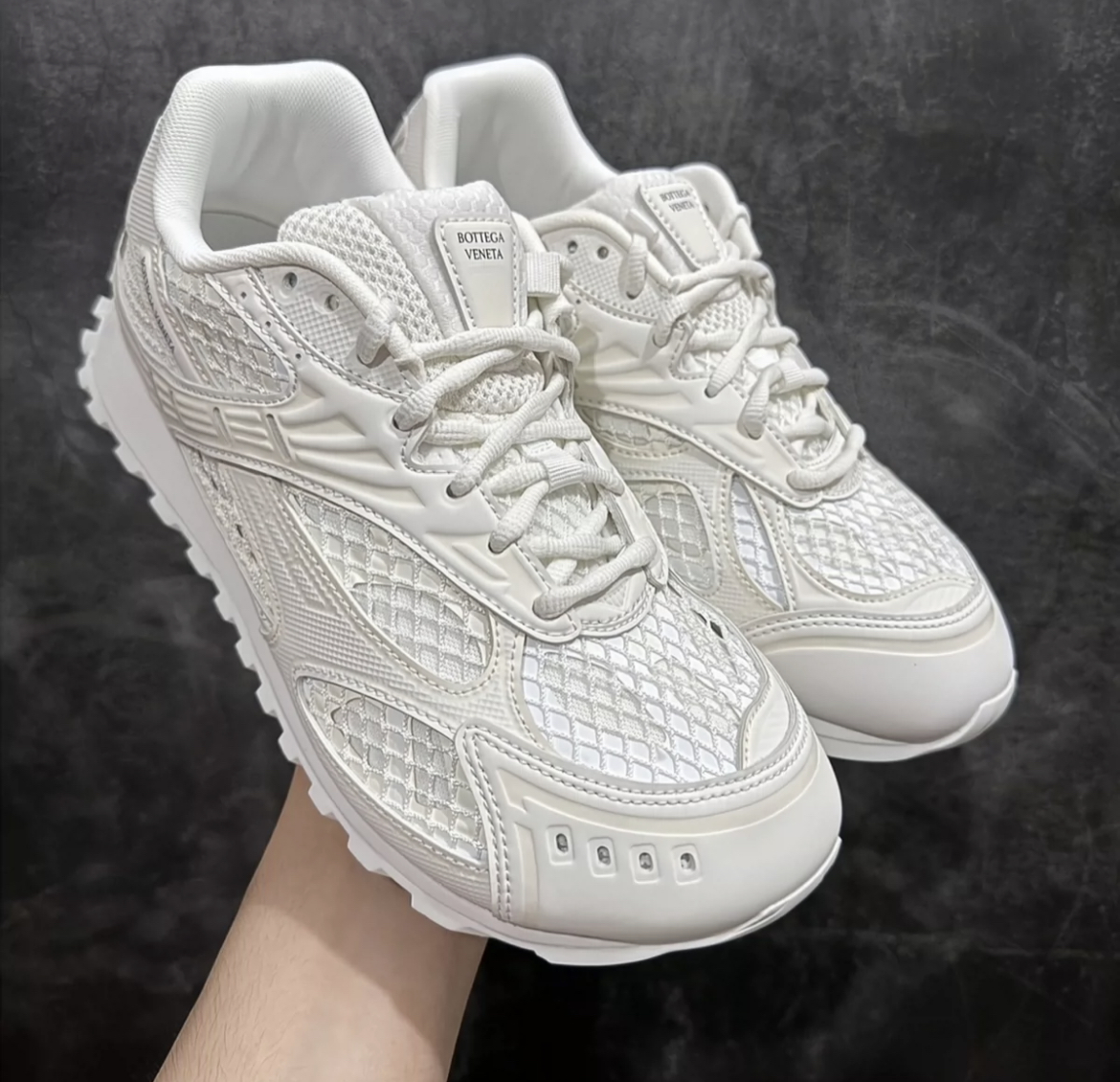 Bottega Veneta Orbit Runner White Shoes