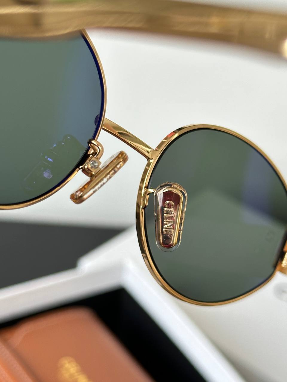 Celine Metal Triomphe Oval Sunglasses
