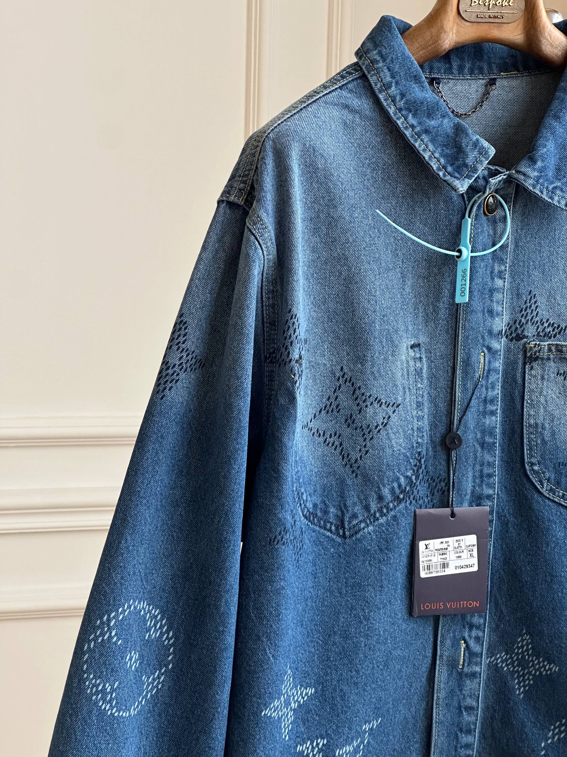 Louis Vuitton Monogram Gradient Laser-Etched Denim Overshirt
