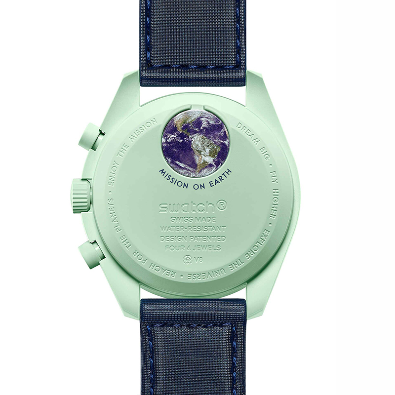 Swatch X Omega Bioceramic Moonswatch Mission To Earth SO33G100