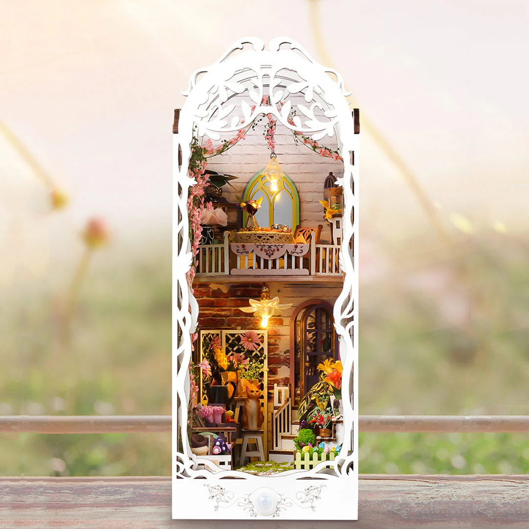 Flower House DIY Book Nook Shelf Insert