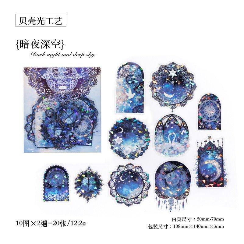 1114 PET Ice Crystal Sticker Pack Lace Cherry Dream Series