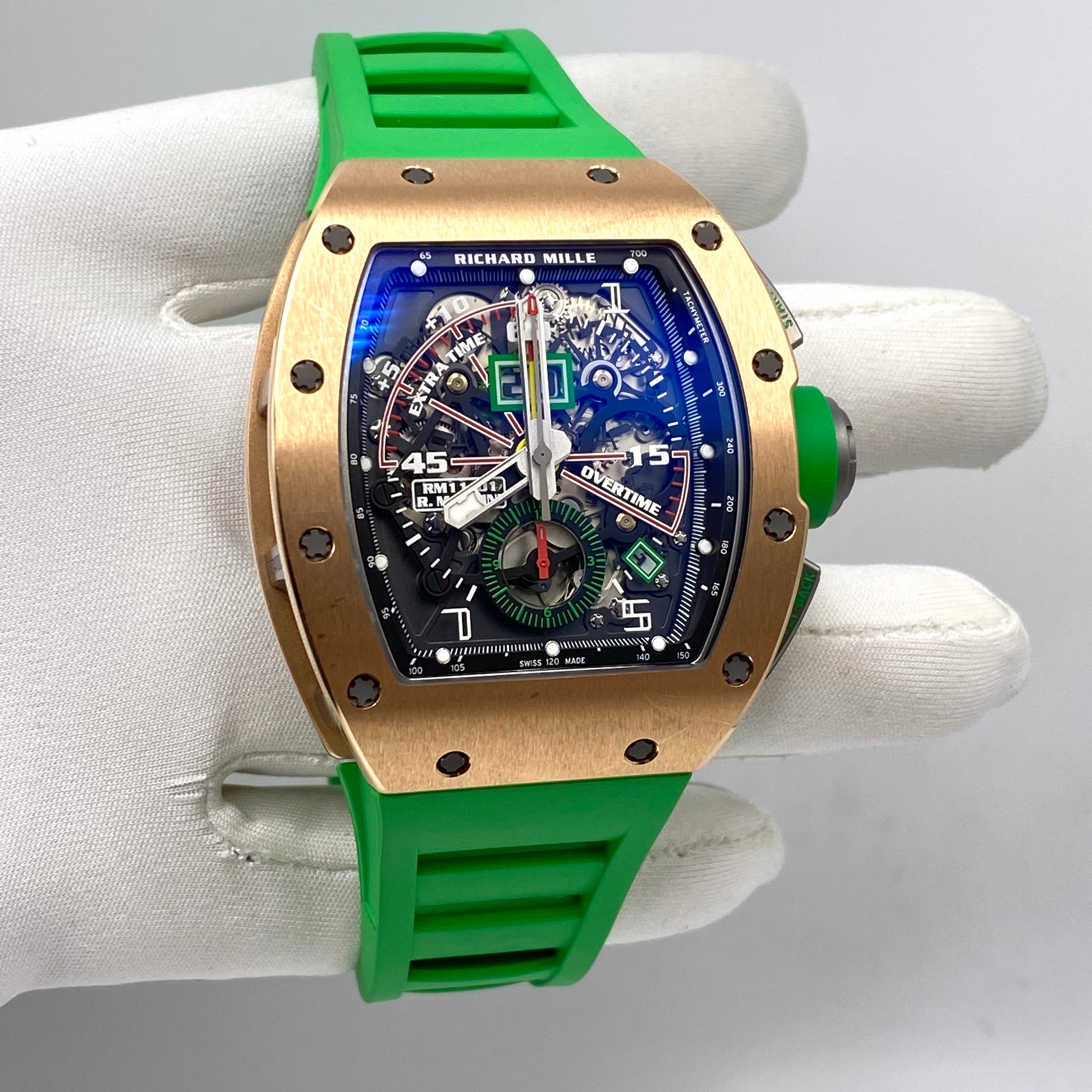 Richard Mille Flyback Robert Mancini Rose Gold & Titanium RM11-01【1:1 Replica】