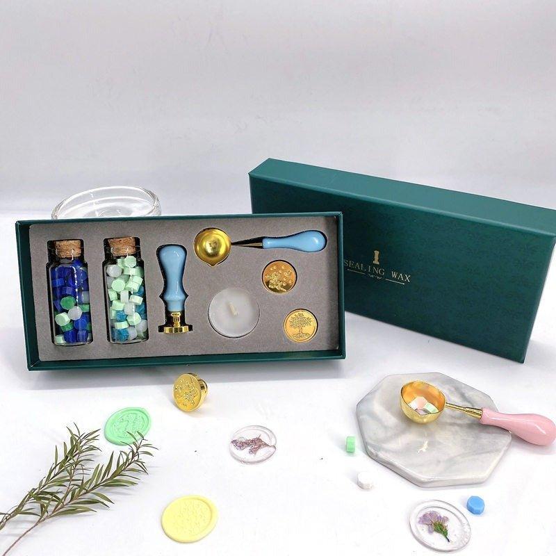 5016 Fire Lacquer Stamp Set Wax Grain Handle Spoon