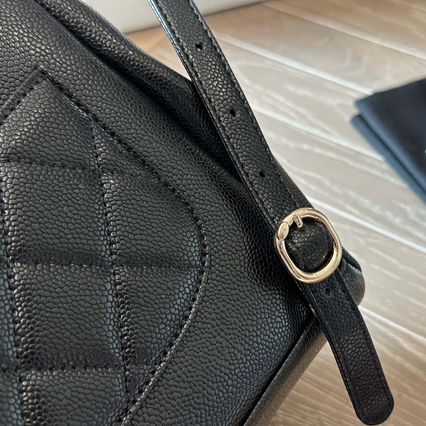 CHANEL CAVIAR QUILTED BUSINESS AFFINITY BACKPACK BLACK 20X17CM