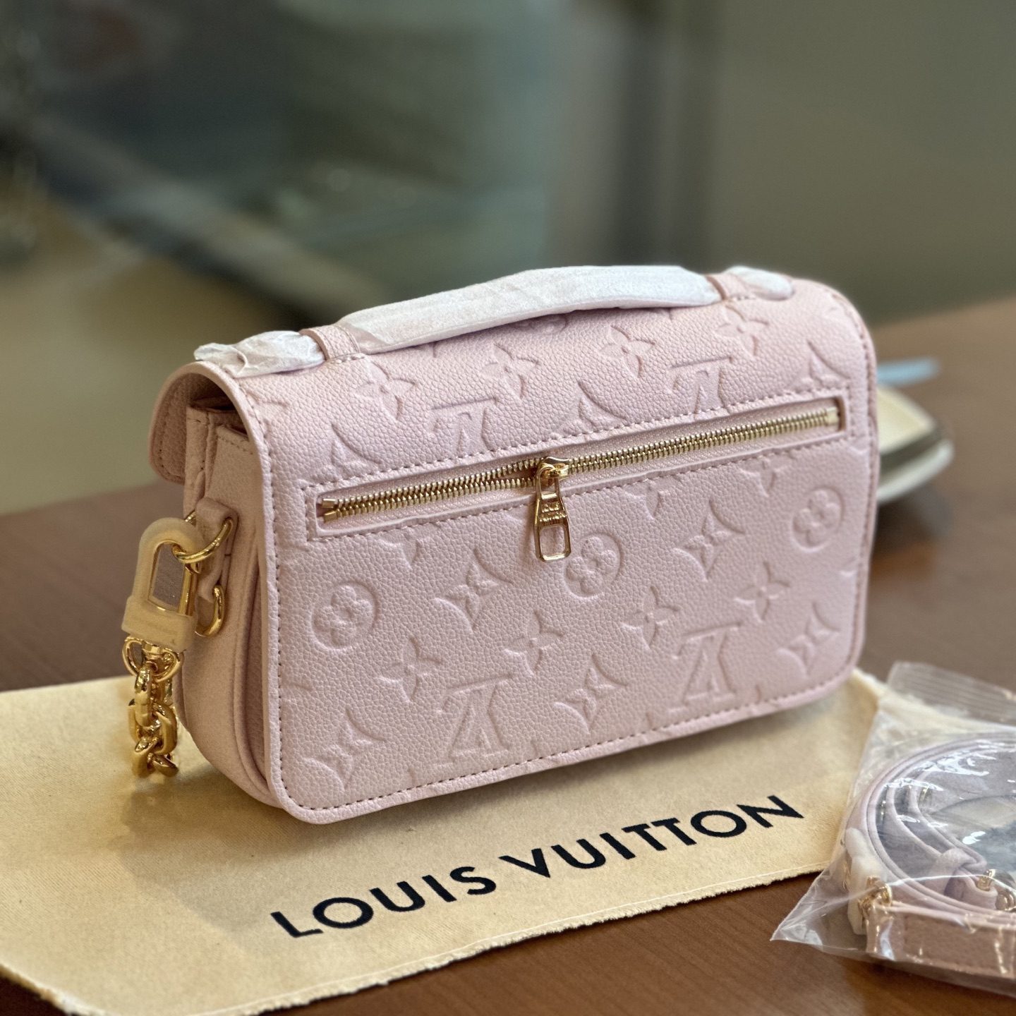 POCHETTE METIS EAST WEST PINK 21X6X13CM