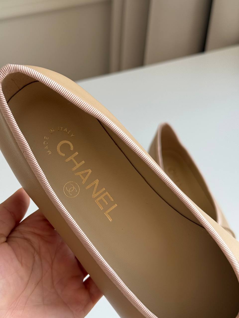 CHANEL Classic Two-Tone Ballet Flats