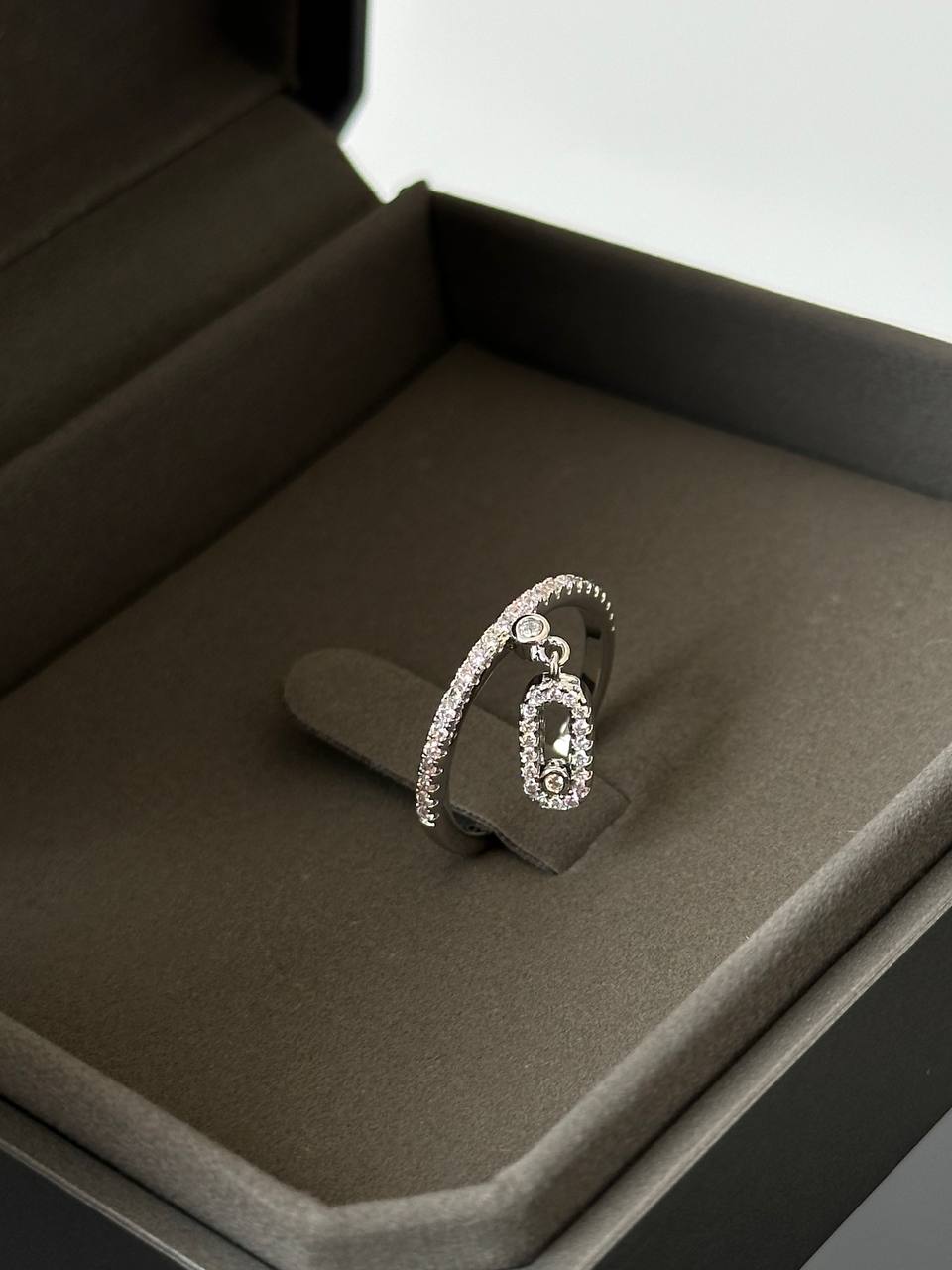 Messika Move Uno Pave Diamond Drop Ring