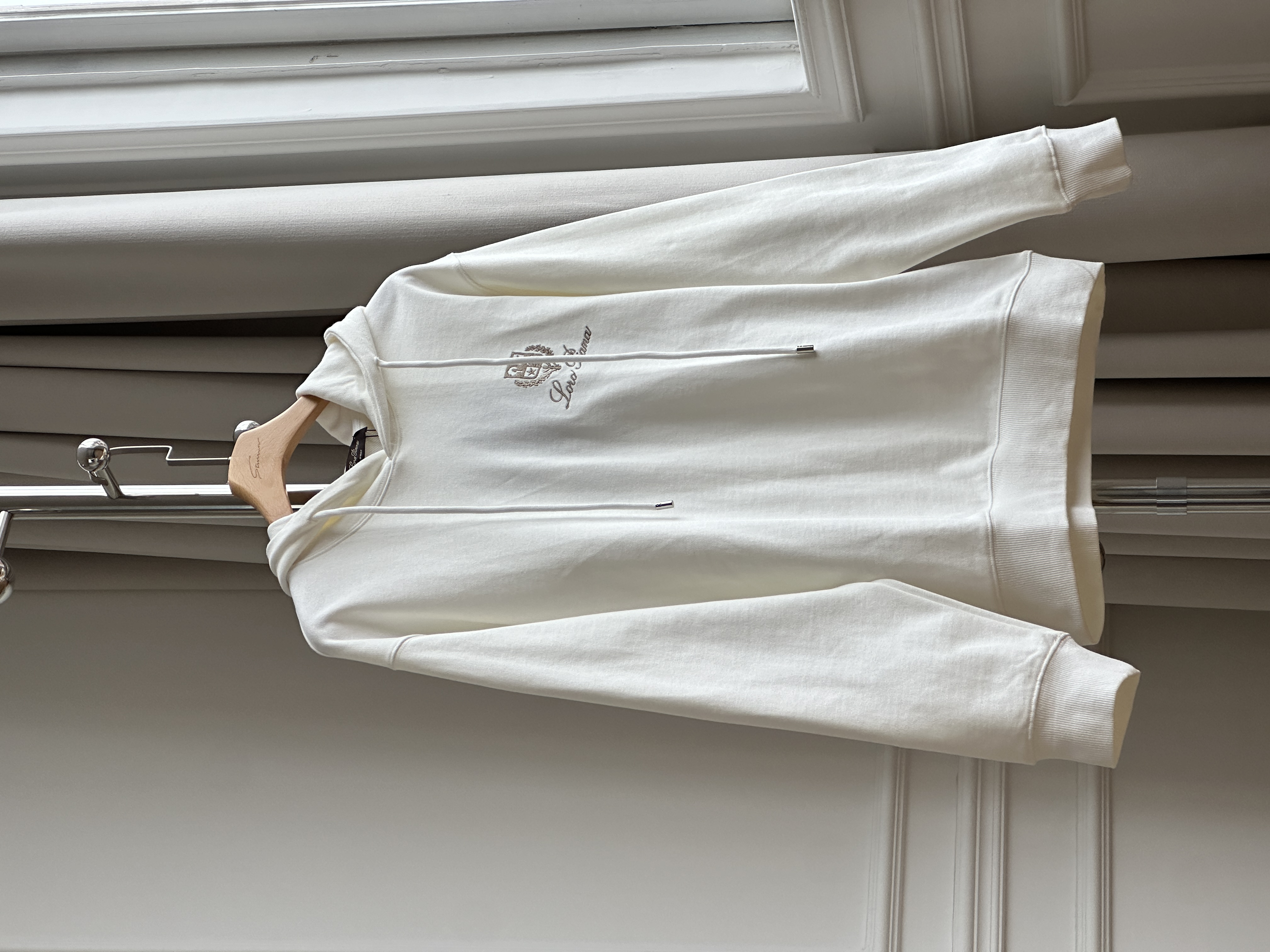 Loro Piana Laurel Crest Embroidery Loose Fit Hoodie