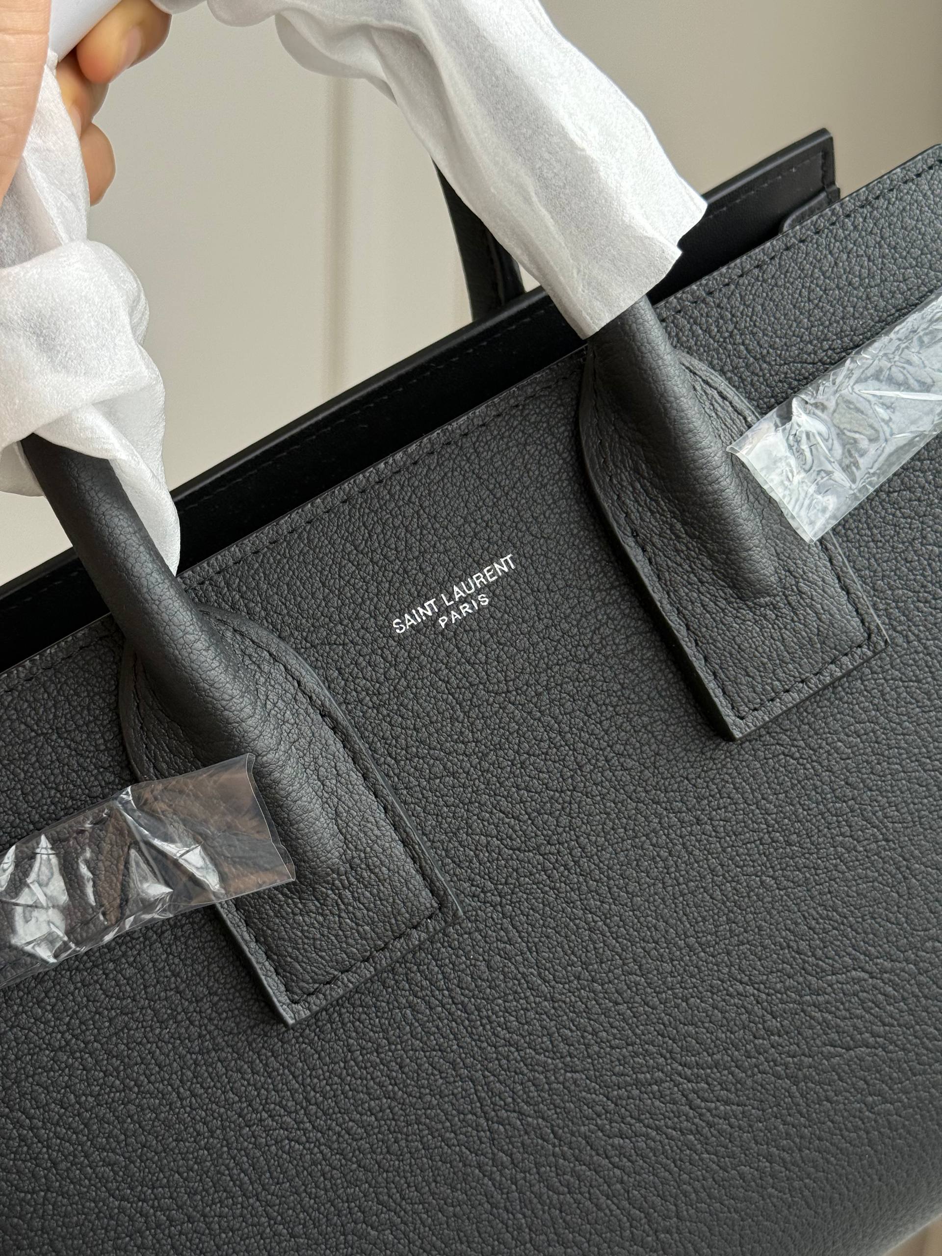 Yves Saint Laurent Sac de Jour Mini Grained Leather Satchel Handbag