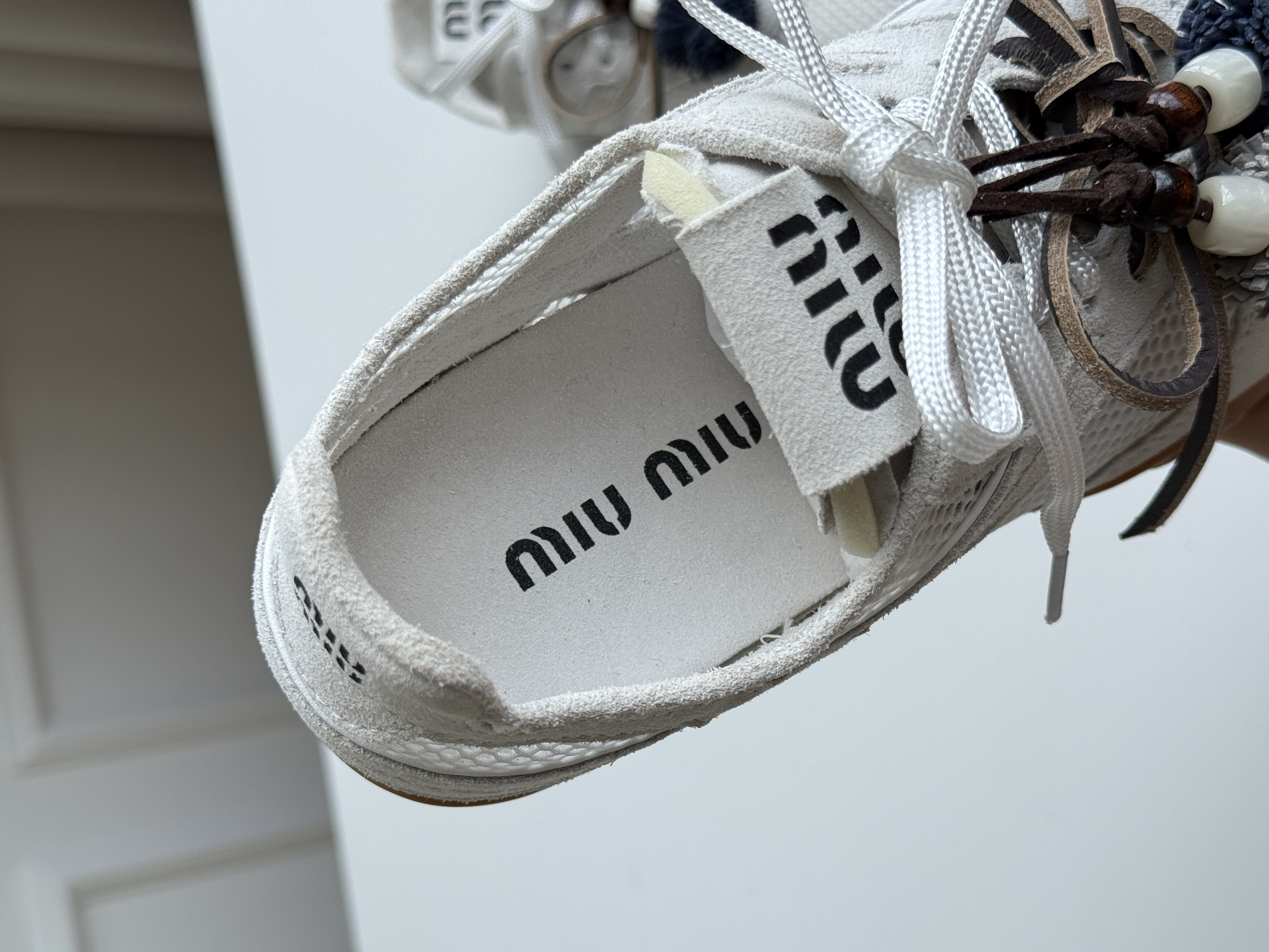 Miu Miu Gymnasium Mesh & Suede Sneakers