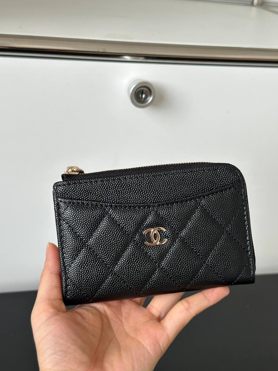 CHANEL Classic Quilted Zipped Coin Purse