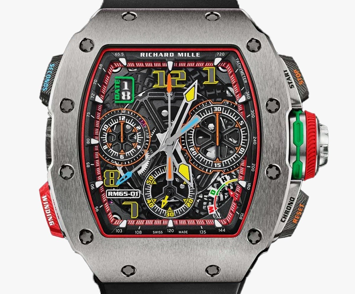 Richard Mille Automatic Winding Chronograph Titanium RM 65-01【1:1 Replica】