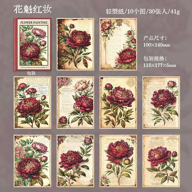 2075 Flower Painting Book Page Series