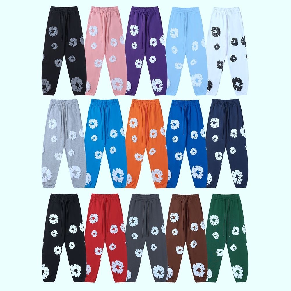 Kapok flower design sweart pants