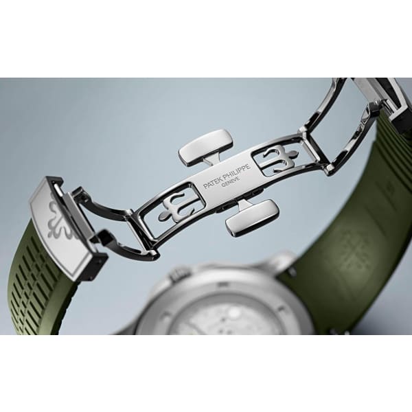 Patek Philippe Aquanaut White Gold 5168G-010 with Khaki Green Embossed dial【1:1 Replica】