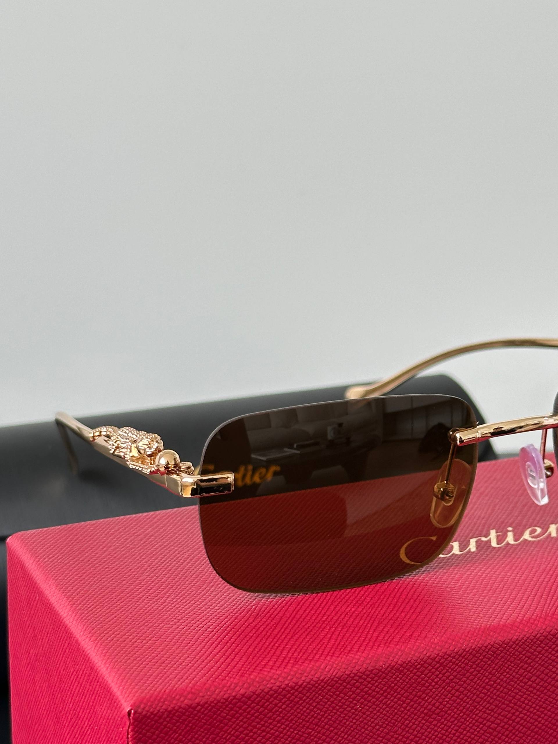 Cartier Panthère de Cartier Rimless Panther Sunglasses