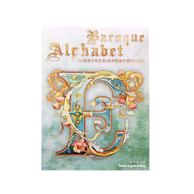 1124 PET Stickers Baroque Letters