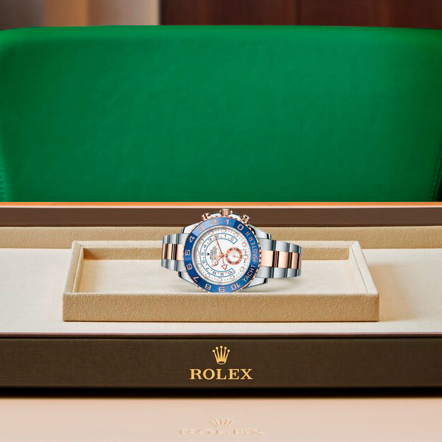 Rolex Yacht-Master II Two Tone Steel Rose Gold White Dial Watch 116681-0002【1:1 Replica】