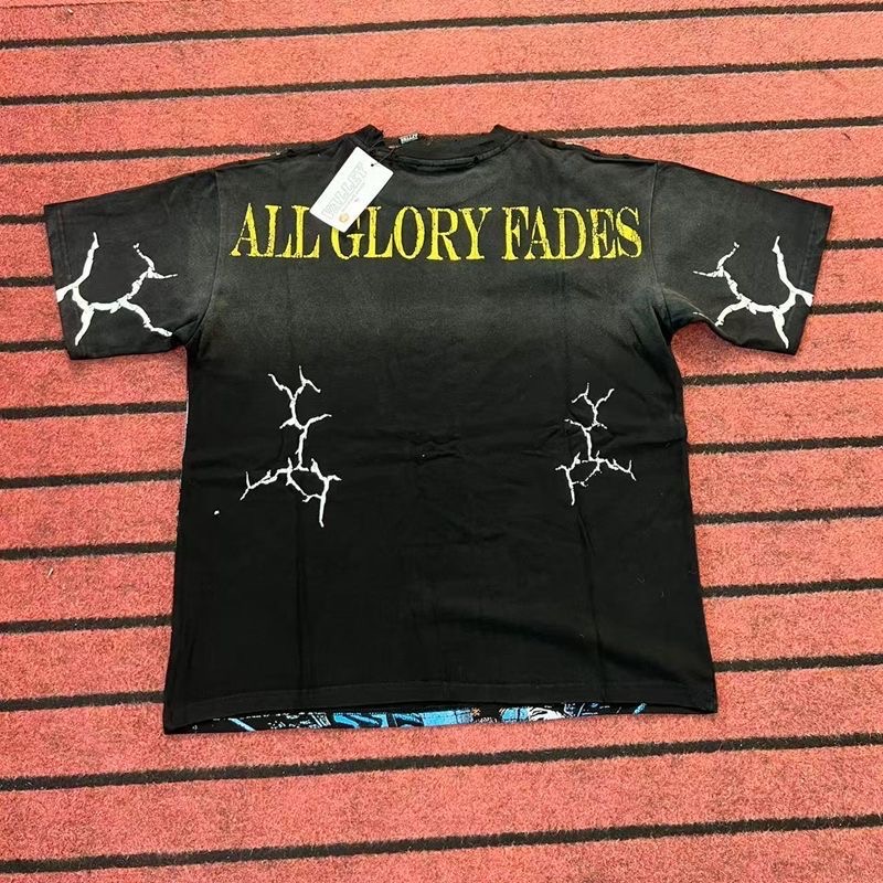 Vale vintage distressed Statue of Liberty print washed black tee