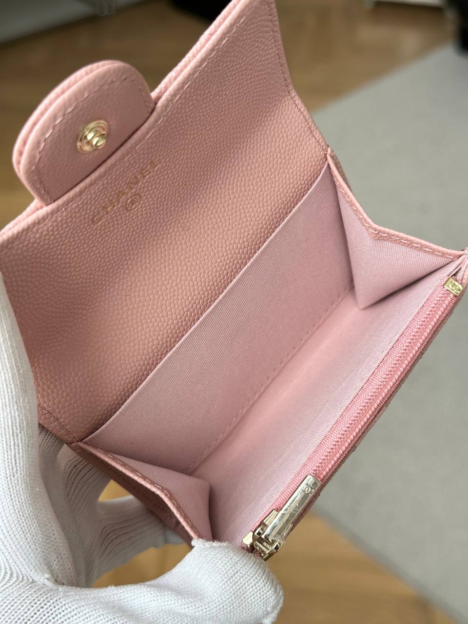 Chanel Classic Flap Quilted Caviar Leather Card Holder