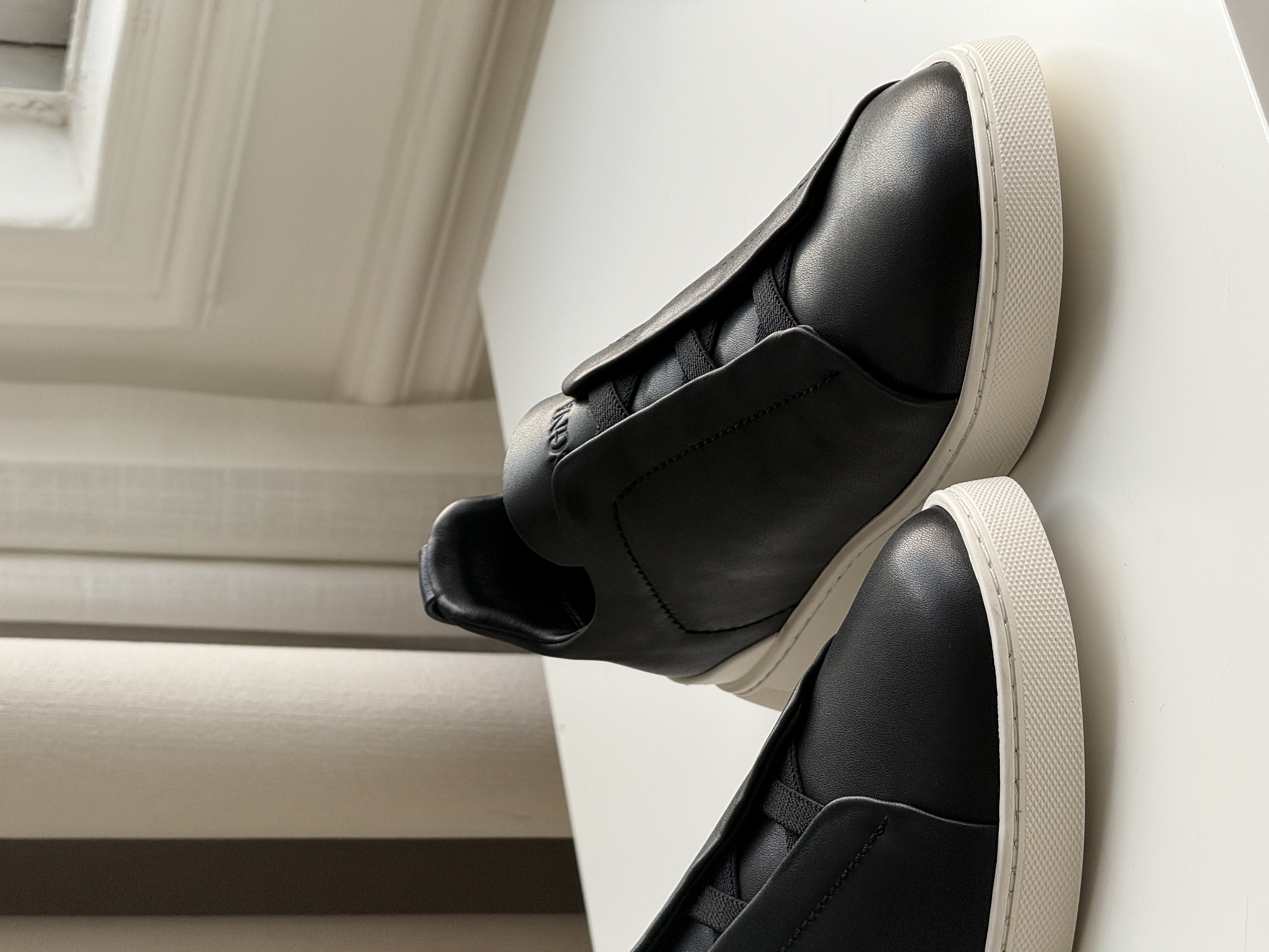 ZEGNA Triple Stitch™ Leather Low-Top Sneakers