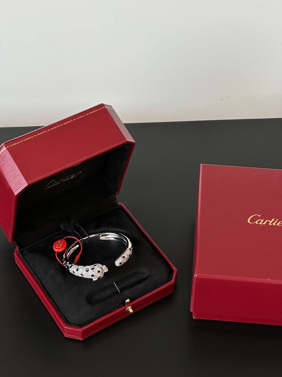 Cartier Panthère de Cartier Diamond-Paved Open Bangle Bracelet